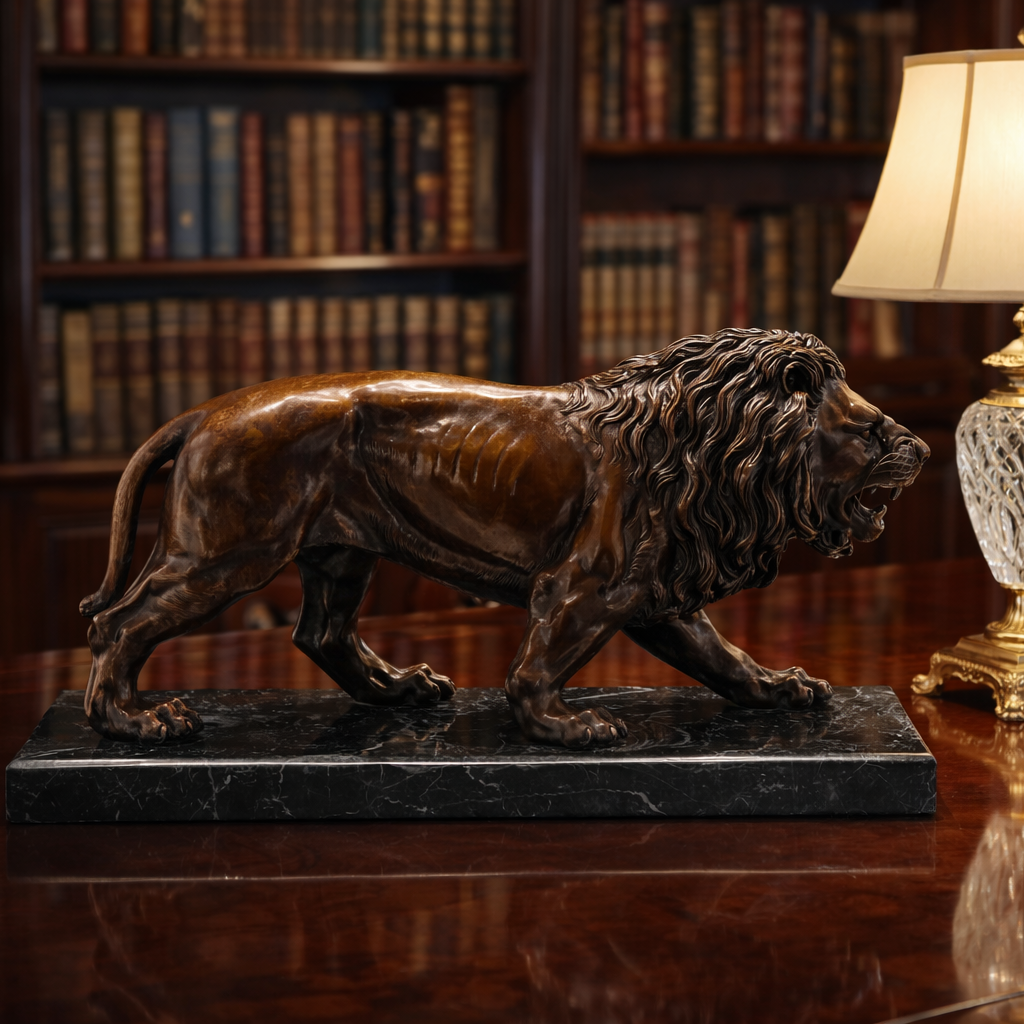 Bronze Lion Sculpture - Image 2