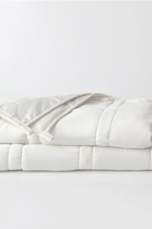 Weighted Blanket Throw - Pebble White - 12lbs